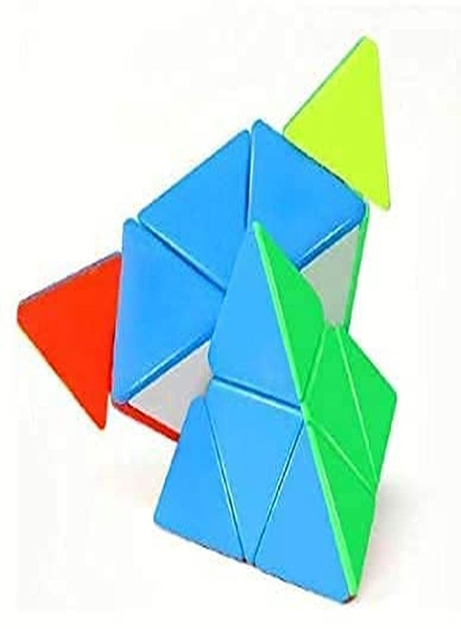 RPC99 Combo of High Speed Stickerless 3x3 & Pyraminx Pyramid Cube for Kids & Adults | Puzzle Games | Best Gift for Kid | Multi Color Sticker Less, Smart Cubes | Super Saver Combo Pack | Set of 2 - Image 5